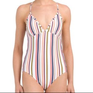 Splendid Swimsuit Line Up One Piece Vertical Strip